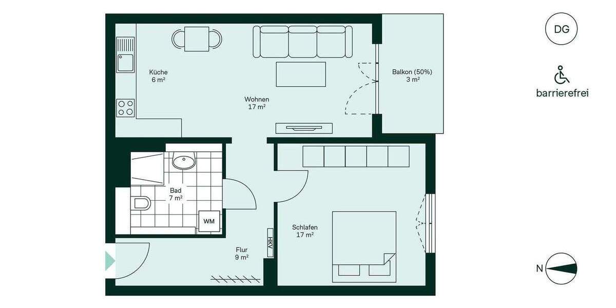 Etagenwohnung Frankfurt (Oder) Frankfurt - 2 Zimmer, 59 m&sup2;, 186.900&euro; | Angebot:25996197