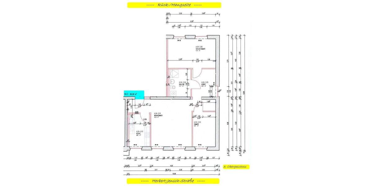 Etagenwohnung Frankfurt (Oder) Frankfurt - 3 Zimmer, 82 m&sup2;, 865&euro; | Angebot:25672162