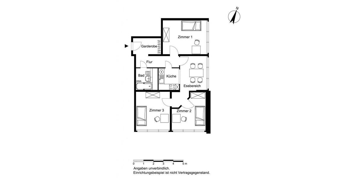 Etagenwohnung Frankfurt (Oder) - 3 Zimmer, 68 m&sup2;, 501&euro; | Angebot:26233075