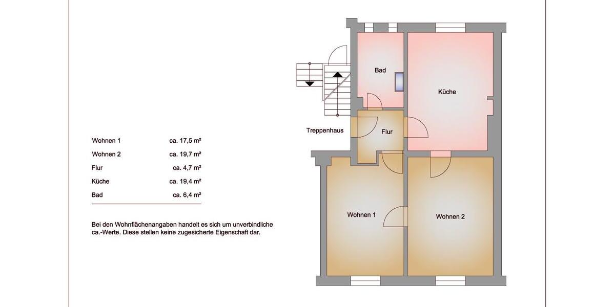 Etagenwohnung Frankfurt (Oder) - 2 Zimmer, 67 m&sup2;, 500&euro; | Angebot:26016391