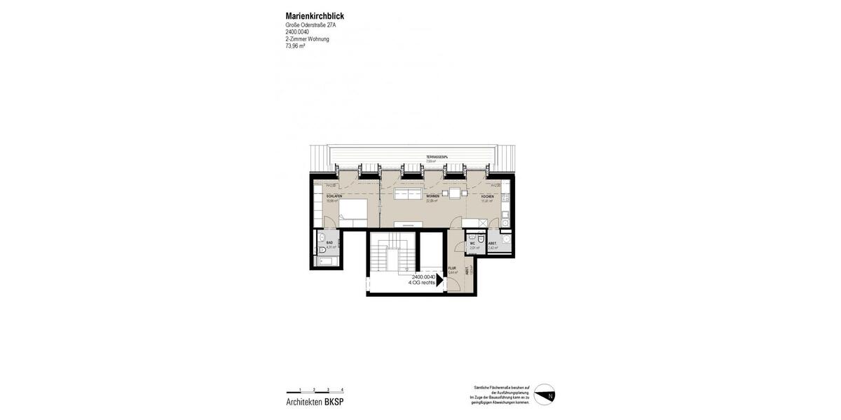 Etagenwohnung Frankfurt (Oder) - 2 Zimmer, 74 m&sup2;, 1.036&euro; | Angebot:25323145