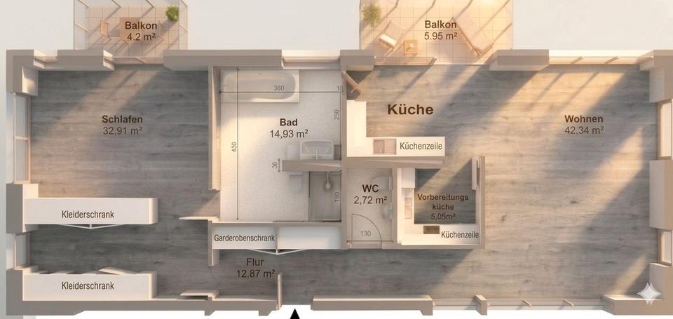 Etagenwohnung Beeskow - 3 Zimmer, 121 m&sup2;, 1.855&euro; | Angebot:26221135