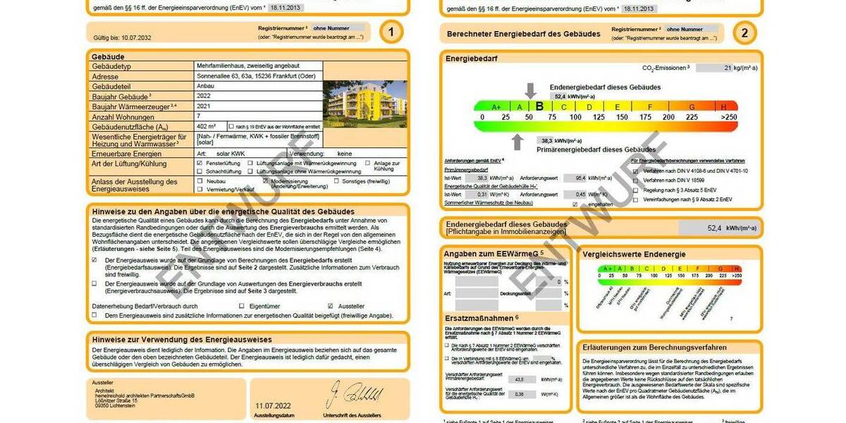 Etagenwohnung Frankfurt (Oder) Frankfurt - 2 Zimmer, 70 m&sup2;, 700&euro; | Angebot:26291453