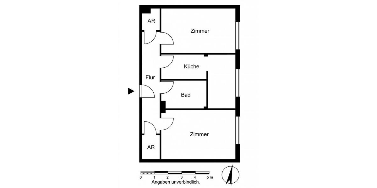 Etagenwohnung Frankfurt (Oder) - 2 Zimmer, 72 m&sup2;, 560&euro; | Angebot:22713986