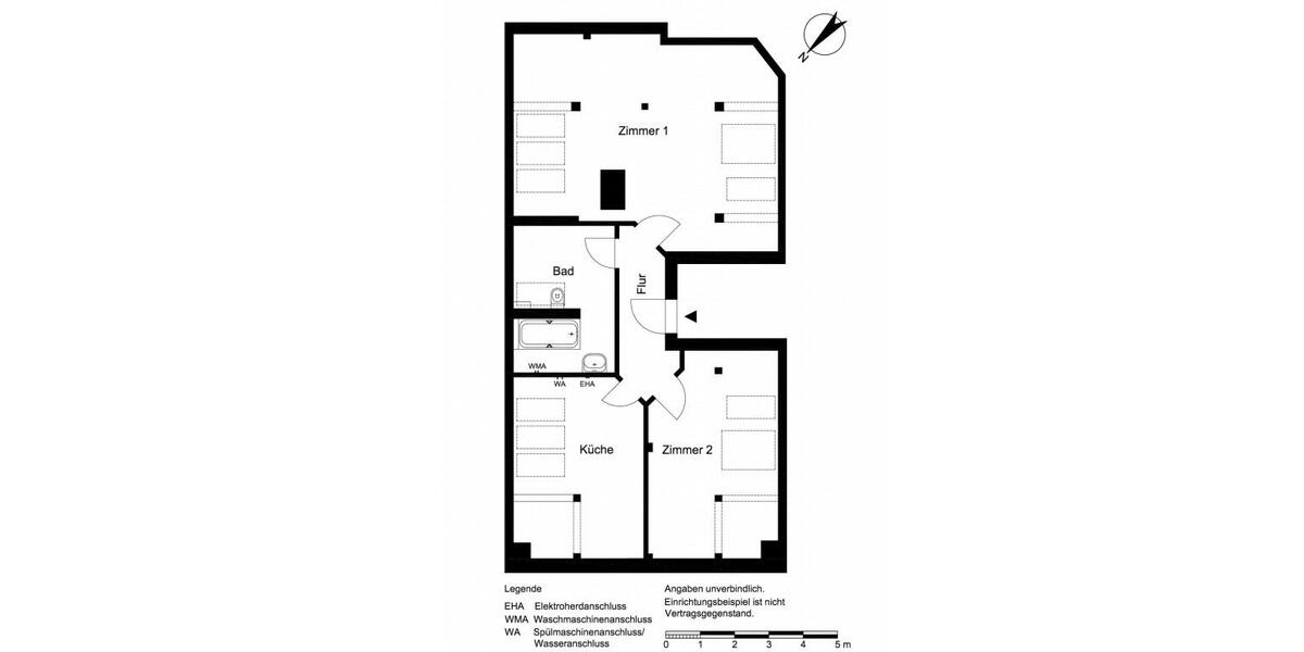 Dachgeschoßwohnung Frankfurt (Oder) Beresinchen - 2 Zimmer, 80 m&sup2;, 626&euro; | Angebot:22713988