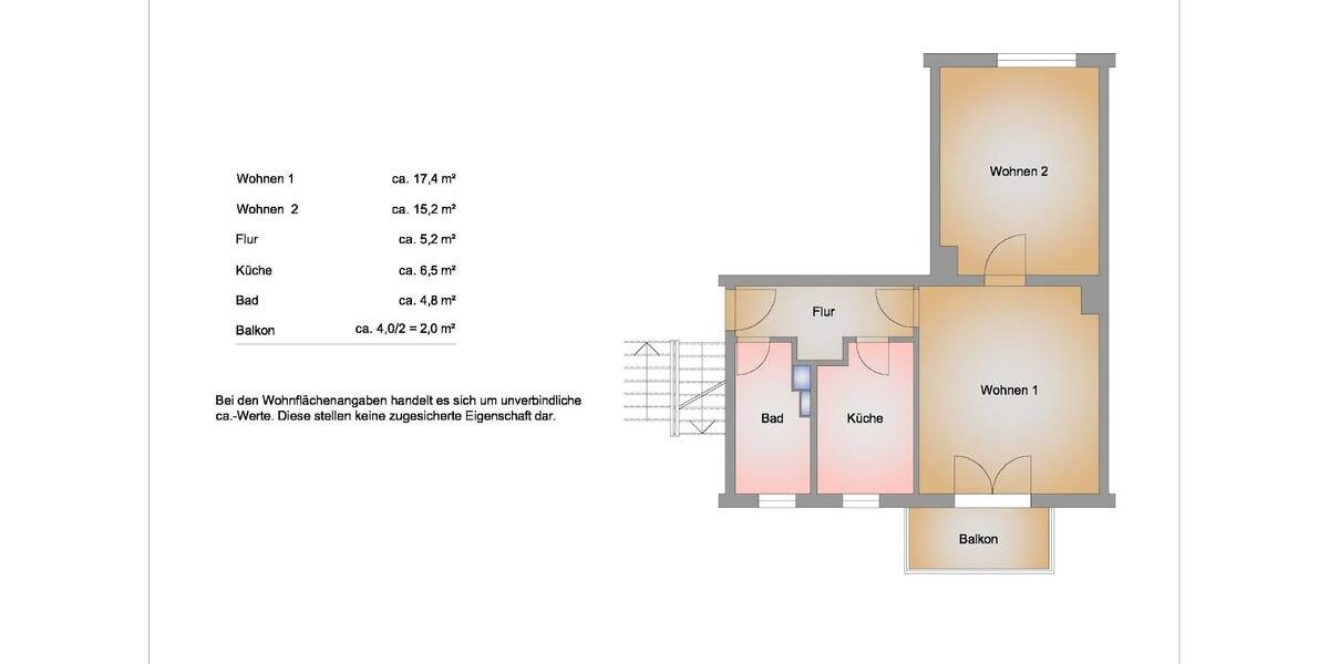 Etagenwohnung Jacobsdorf - 2 Zimmer, 51 m&sup2;, 392&euro; | Angebot:25970155