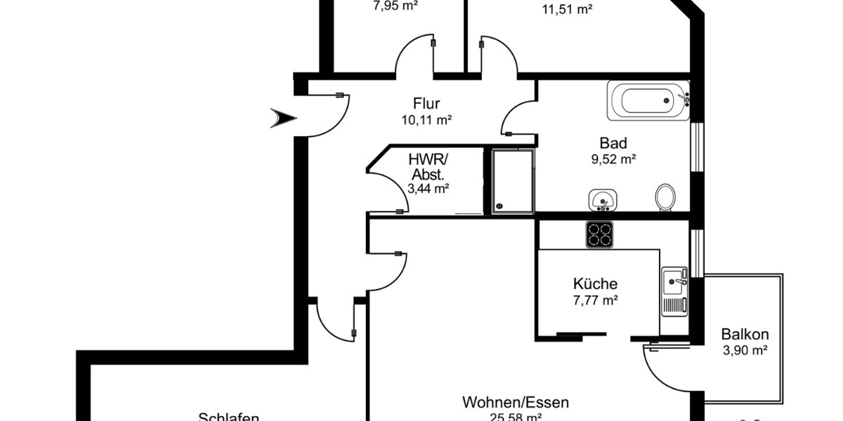 Etagenwohnung Frankfurt (Oder) Frankfurt - 4 Zimmer, 97 m&sup2;, 286.150&euro; | Angebot:25712224