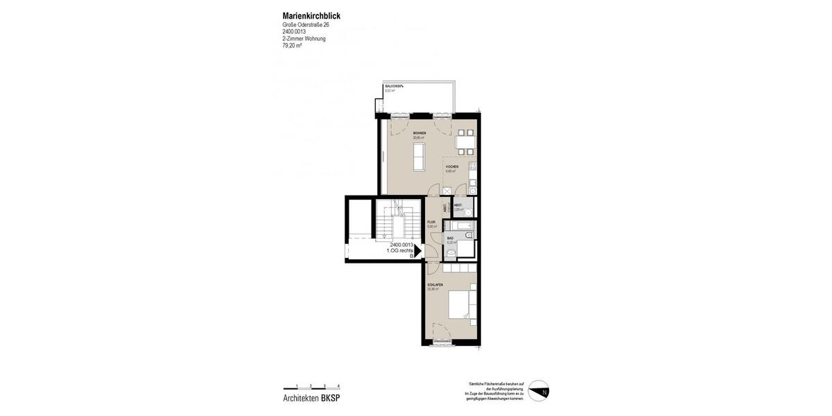 Etagenwohnung Frankfurt (Oder) - 2 Zimmer, 79 m&sup2;, 1.109&euro; | Angebot:25323144