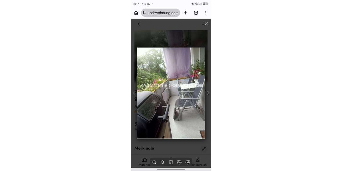 Etagenwohnung Frankfurt am Main - 2 Zimmer, 50 m&sup2;, 530&euro; | Angebot:27090428