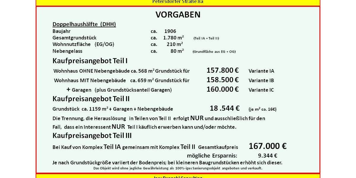 Doppelhaushälfte Zeschdorf Petershagen - 5 Zimmer, 157.000&euro; | Angebot:26418741