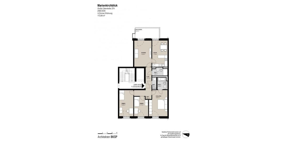 Etagenwohnung Frankfurt (Oder) - 4 Zimmer, 114 m&sup2;, 1.480&euro; | Angebot:25323157