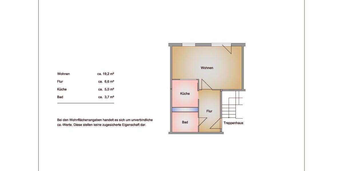 Etagenwohnung Frankfurt (Oder) - 1 Zimmer, 35 m&sup2;, 317&euro; | Angebot:26489700
