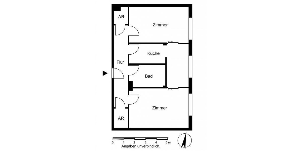 Etagenwohnung Frankfurt (Oder) - 2 Zimmer, 72 m&sup2;, 560&euro; | Angebot:22713986