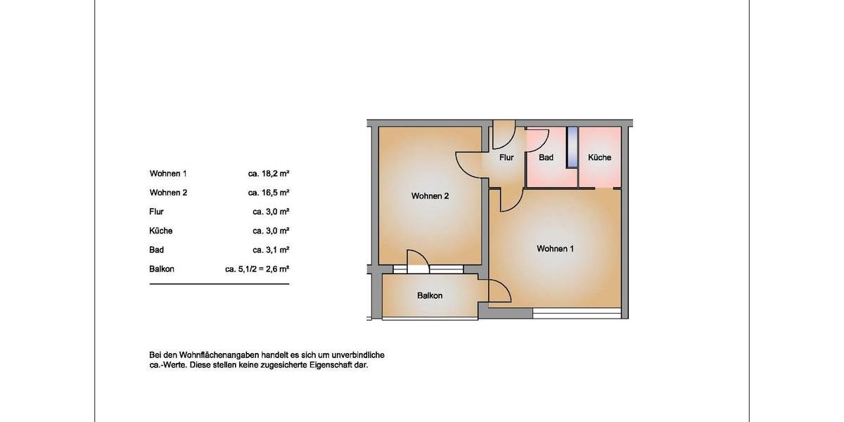 Etagenwohnung Jacobsdorf - 2 Zimmer, 46 m&sup2;, 432&euro; | Angebot:26365896