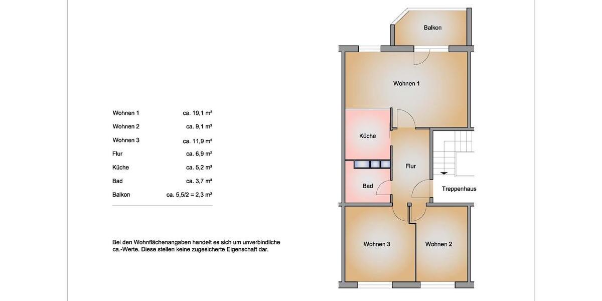 Etagenwohnung Jacobsdorf - 3 Zimmer, 58 m&sup2;, 386&euro; | Angebot:26545659