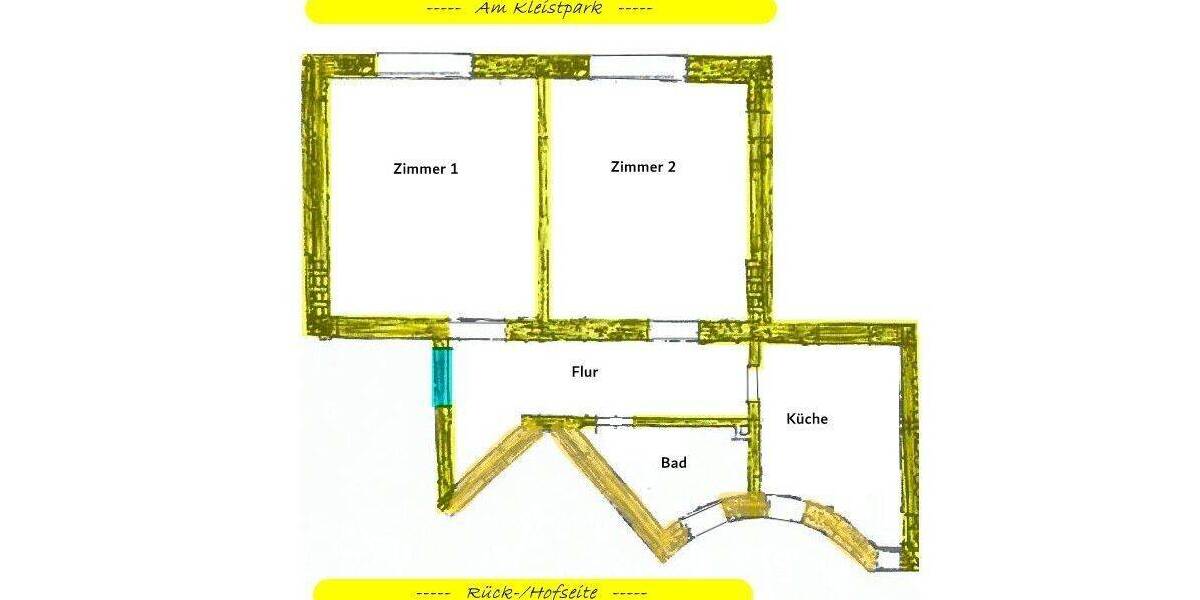 Etagenwohnung Frankfurt (Oder) Frankfurt - 2 Zimmer, 67 m&sup2;, 539&euro; | Angebot:26886026