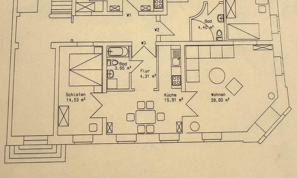 Etagenwohnung Frankfurt (Oder) - 2 Zimmer, 67 m&sup2;, 785&euro; | Angebot:23431424