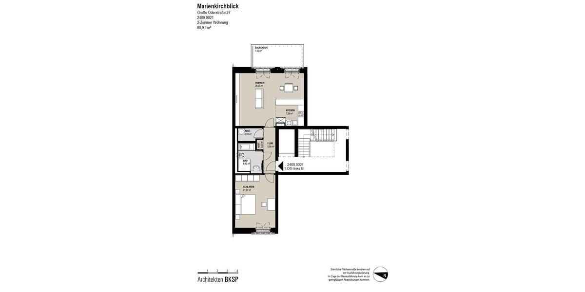 Etagenwohnung Frankfurt (Oder) - 2 Zimmer, 81 m&sup2;, 1.241&euro; | Angebot:25323150