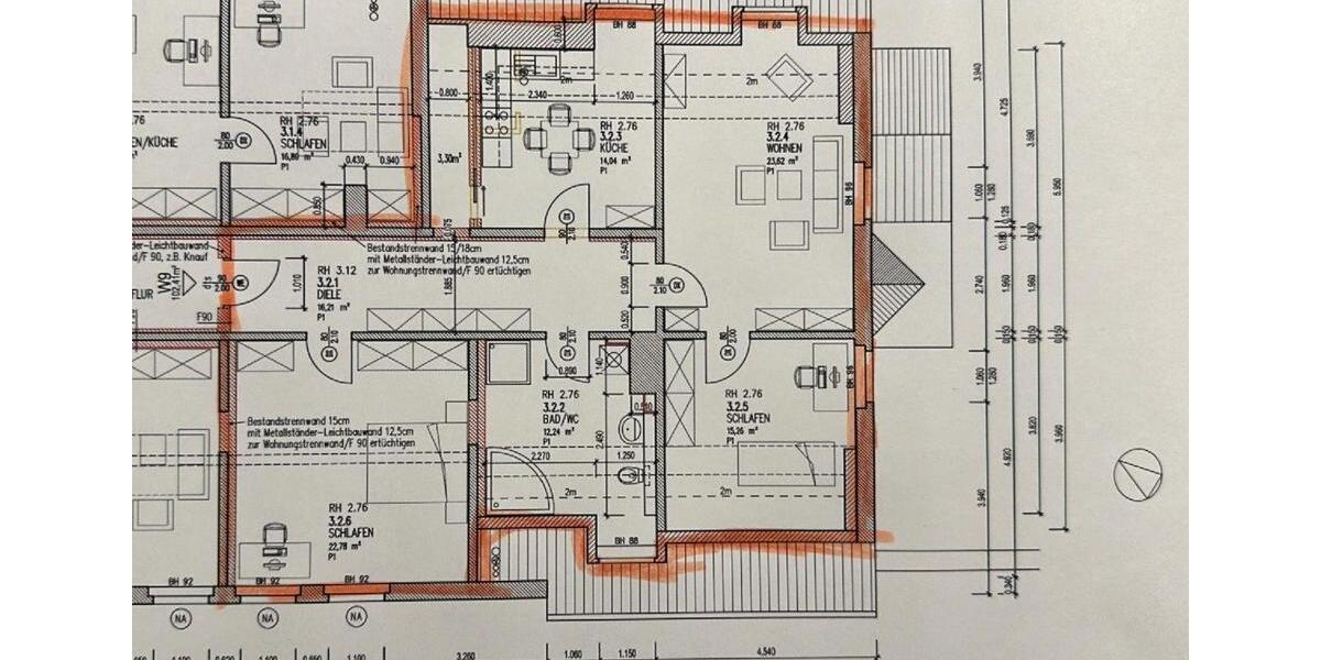 Dachgeschoßwohnung Frankfurt (Oder) Booßen - 3 Zimmer, 103 m&sup2;, 670&euro; | Angebot:26593460
