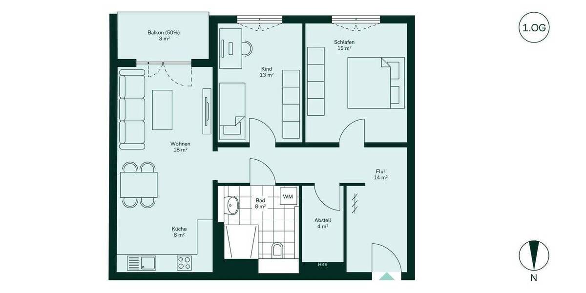 Etagenwohnung Frankfurt (Oder) Frankfurt - 3 Zimmer, 81 m&sup2;, 244.900&euro; | Angebot:25938888