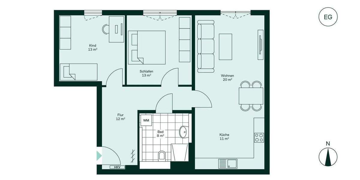 Etagenwohnung Frankfurt (Oder) Frankfurt - 3 Zimmer, 76 m&sup2;, 214.900&euro; | Angebot:25664082