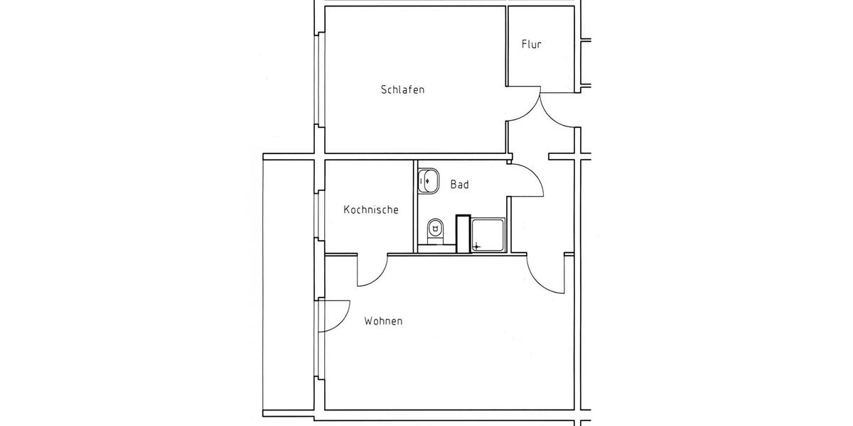 Erdgeschoßwohnung Frankfurt (Oder) Beresinchen - 2 Zimmer, 51 m&sup2;, 344&euro; | Angebot:25872925