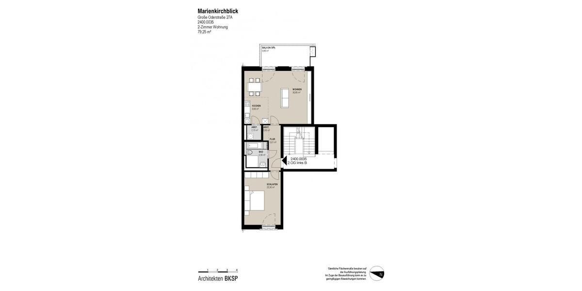 Etagenwohnung Frankfurt (Oder) - 2 Zimmer, 79 m&sup2;, 1.110&euro; | Angebot:25323160