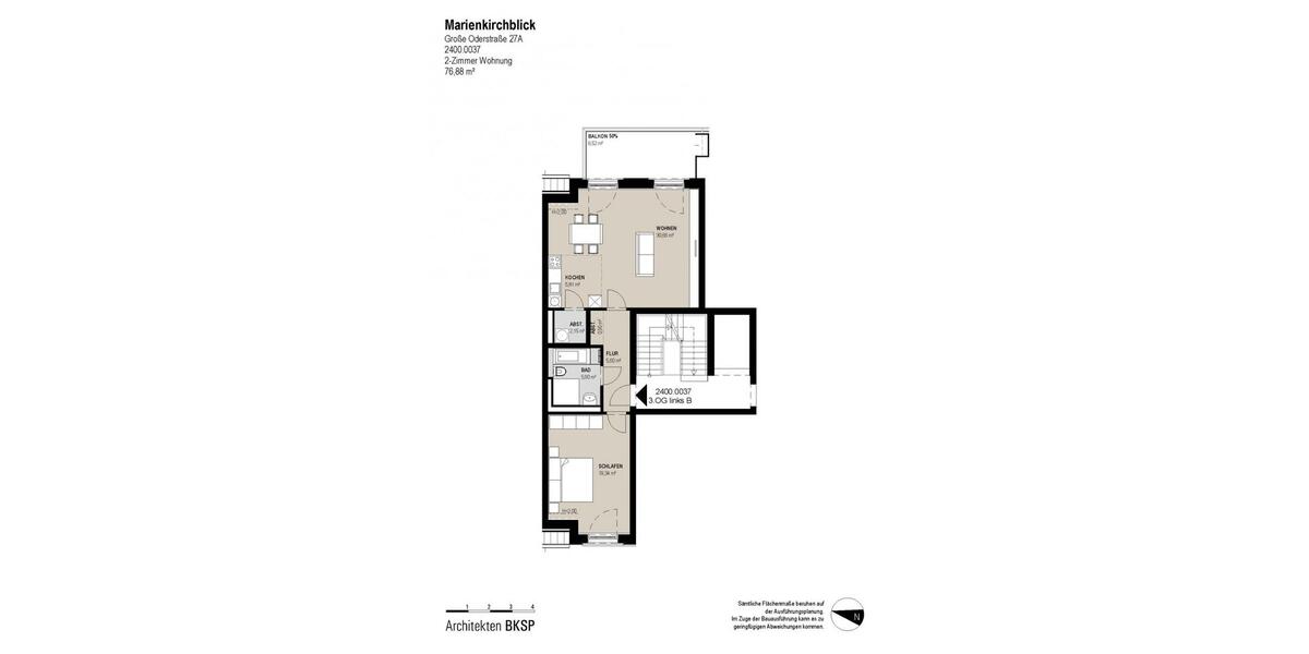 Etagenwohnung Frankfurt (Oder) - 2 Zimmer, 77 m&sup2;, 1.077&euro; | Angebot:25323143