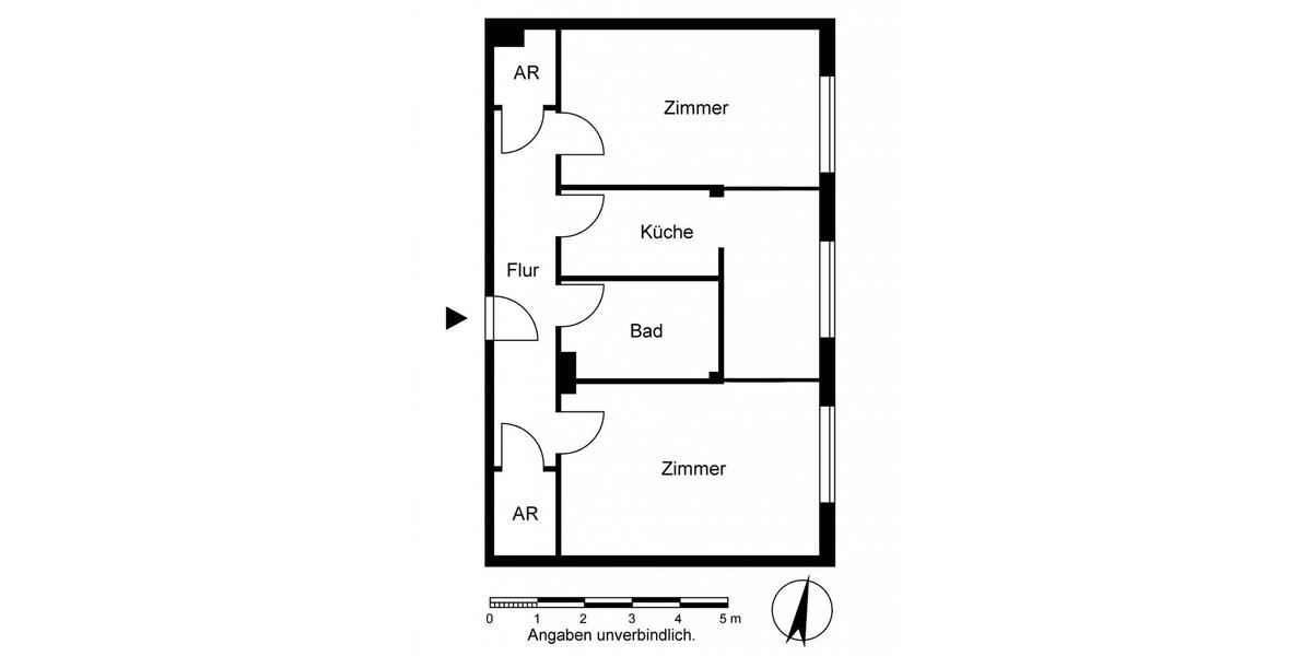 Etagenwohnung Frankfurt (Oder) - 2 Zimmer, 71 m&sup2;, 558&euro; | Angebot:25962670